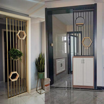 Nordic light luxury Creative Screen entry door entrance iron decoration guest restaurant rack washing table hollow partition wall