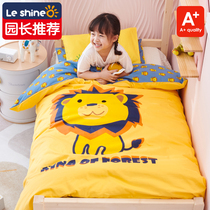 Kindergarten quilt three pieces of pure cotton sleeping with baby entering the garden childrens bedding and bedding six pieces customized