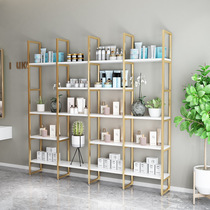 Nordic Wrought iron shelf partition Living room floor-to-ceiling cosmetics multi-layer shelf Beauty salon Nail shop display rack
