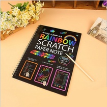 Large scratch painting book Childrens graffiti book colorful scratch paper can be customized