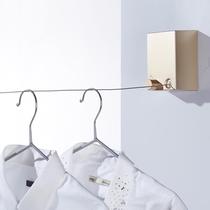  Retractable indoor clothesline punch-free bathroom invisible clothes rack artifact clothes drying shrink balcony cool clothes