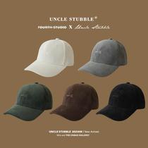 Autumn and winter day corduroy baseball cap solid color hard top sports hat boys Korean version of simple Joker cap girls