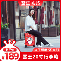 Snow King High Face Value 20 Inch Custom Case Suitcase Suitcase Student Web Red Password Box Ins Tide Pull Rod Box Universal Wheel
