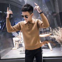 Autumn winter sweater mens social spirit guy Korean slim men wear autumn coat winter base shirt