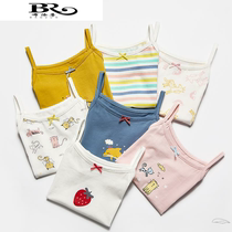 Girl vest cotton thin children spring and summer baby belly bottling underwear little girl wearing suspenders