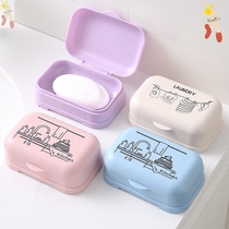 Clamshell printed soap box Bathroom wash soap box Multi-function bath plastic travel lek watermark flower soap box