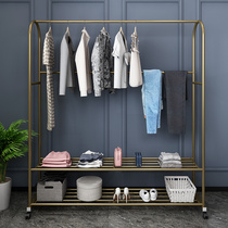 Light luxury floor-to-ceiling hangers Bedroom drying racks Net red balcony household artifact folding simple cool clothes rack