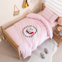 Class A 60-count long-staple cotton kindergarten quilt three-piece set baby entering the kindergarten bedding six-piece set girl quilt cover bedding
