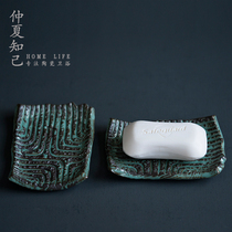 Soap box new Chinese style high-grade bathroom decoration hotel restaurant toilet soap box antique bronze creative personality
