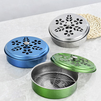 Mosquito coil tray portable outdoor aromatherapy sandalwood tray fire mosquito oven shelf household stainless steel mosquito box
