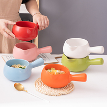 Open flame ceramic milk pot Non-stick pan Gas stove suitable for baby auxiliary food pot Baby cooking instant noodles hot milk small casserole