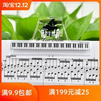 Taiwan piano score clip sheet music clip transparent crystal note clip key shape gift piano score holder clip