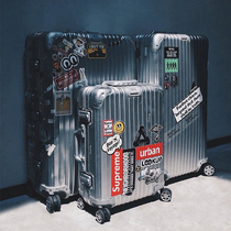 Huge suitcase male large capacity 40 Told large number aluminium frame password schoolgirl net red drawbar travel leather case 60 inch
