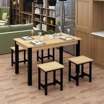 Snack dining table and chair combination commercial barbecue restaurant fast food hall simple and economical dining table small apartment household