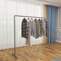 Galvanized steel pipe drying rack Floor hanging rack Bedroom balcony drying rod Household simple single rod outdoor drying rack