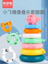 Baby Jenga may biting childrens educational baby early childhood ferrule rainbow tower six 8 eight 9 months of childrens toys