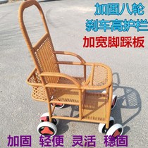 gb good children summer baby imitation rattan chair cart light baby woven rattan trolley young children bamboo rattan car Children