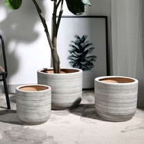 Flowerpots new fashion ceramic King over 30cm 40cm2021 new net red senior sense flowerpot living room
