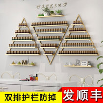 Nail art shelves Wall-mounted nail polish shelves Wall-mounted nail glue display racks Nail shop wall shelves