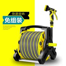 Water pipe rewinder household watering pipe receiver car washing water gun hose storage rack coil water frame set