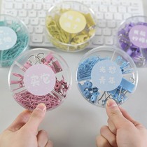 Garfield color long tail clip multi-function combination set stationery dovetail clip office metal clip paper clip