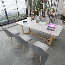 Nordic Marble Conference Table Long Table Minima Rock Plate Desk Chair Combined Fashion Table Small Family type of negotiation table
