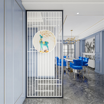 Nordic light luxury iron screen partition living room bedroom entrance shelter hollow wall modern simple partition wall