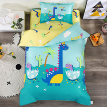 Kindergarten quilt three-piece set of childrens quilt cover into the kindergarten six sets of bedding bedding cotton special nap ~