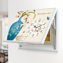 Meter box decorative painting with clock distribution box cover painting electric switch box Electric box hanging painting European style living room weak power box