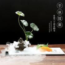 Chinese dishes embellished steak Western food plate decoration dishes Japanese food Salmon Salmon sassy food artistic conception dishes