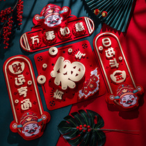 New Year couplets Spring Festival Chinese New Year home New Year couplets 2022 the year of the Tiger high-end creative decoration blessing stereo door door