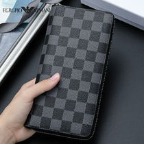 ERG Armani wallet men long 2021 New Tide men handbag leather zipper luxury big hand bag