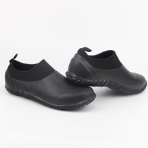 Special large size men and women with the same autumn low short tube comfortable light soft rubber rain boots non-slip solid color outdoor rain shoes