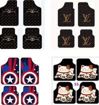 Car mat cute cartoon trendy brand universal mat Four Seasons suede non-slip Washable Car Mat easy to clean