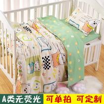 Kindergarten quilt Three sets of pure cotton quilted quilts 6 pieces with core full cotton baby into the garden bed supplies Spring and autumn summer