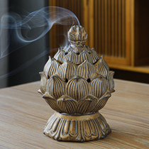 Lotus Scented Lavender Ceramic Imitation Antique Pan Incense-in-a-scented Line Incense Bedroom Home Buddhas temples dedicated to the Buddha pendulum