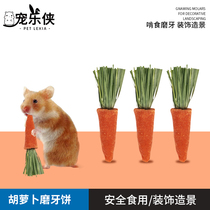 Hamster carrot molars biscuit landscaping supplies can eat grass cake toys golden bear rabbit snacks