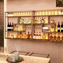 Restaurant bar decoration hanging wall hanging frame Wall Wall Wall modern multifunctional wine wine wine with light display cabinet wine rack