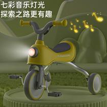 Childrens tricycle bike 1 1 3 6 year old baby light bike with music childrens cart