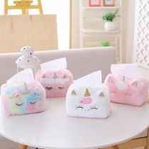 Unicorn tissue box ins cartoon cute pink girl heart living room creative cartoon desktop drawing box color