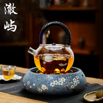 Cheyu boiling teapot glass kettle high temperature thickening pure handmade tea home brewer electric pottery stove set