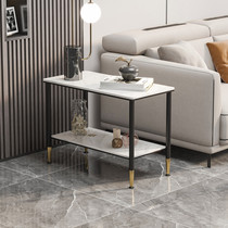 Sofa side Rock Board living room small apartment iron coffee table modern simple light luxury rectangular corner several whole side cabinet