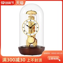 Hermle Hermle German original imported mechanical clock light luxury living room European wooden creative home clock