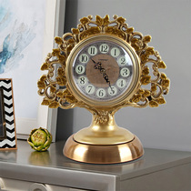 Nordic clock clock living room decoration household European-style wealth tree placed quartz clock modern table sitting clock ornaments