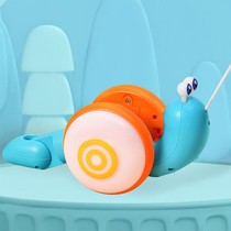 Childrens creative luminous electric leash snail toy dragging crawling little baby toddler cable fiber rope will squirm