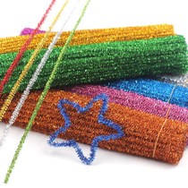 100 strips of golden onion twist strip diy kindergarten childrens handmade educational toy wool strip color hairy root wire strip
