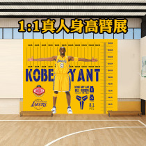 Basketball Hall poster height arm span measurement sticker wall sticker self-adhesive waterproof Kobe James Curry