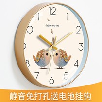 Clock living room home creative fashion modern simple wall clock Nordic personality hanging watch bedroom mute wall clock