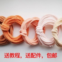6mm color super dense wool felt hair root twist rod sliver diy handmade baby doll material pack to pass the time