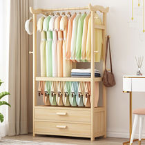 Solid Wood modern household coat rack into the door hanging hanger landing home porch bedroom room integrated clothing rack